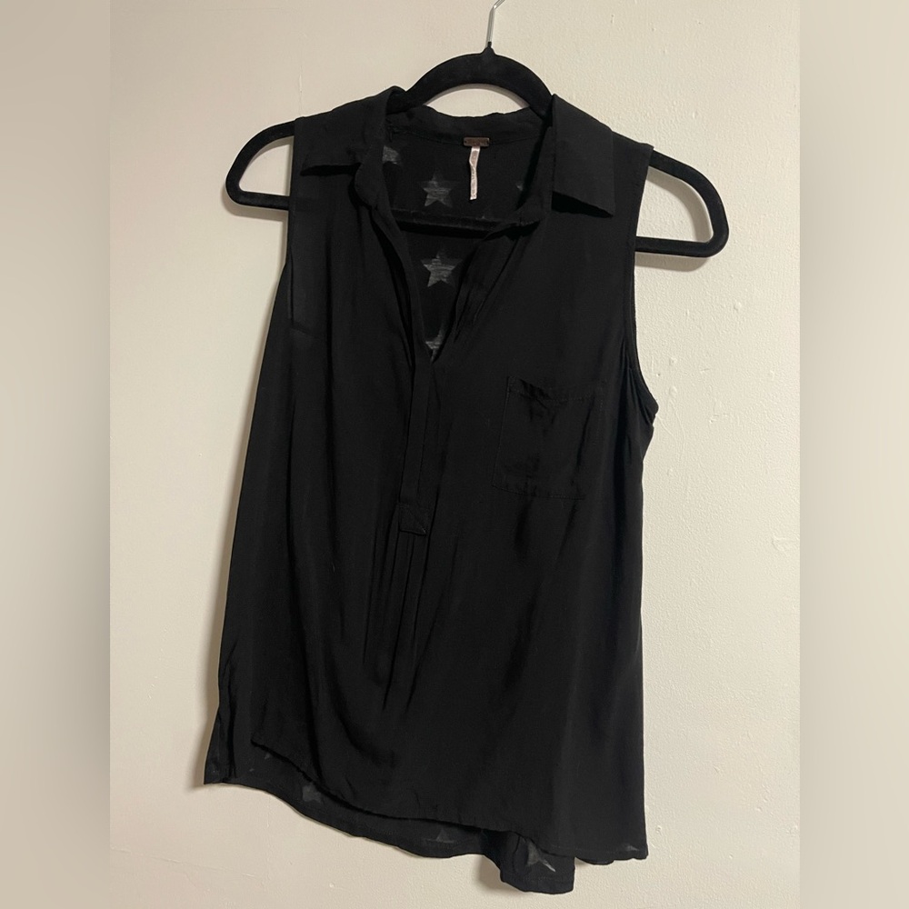 Poof Black Heart 🖤 Sleeveless Women's Top